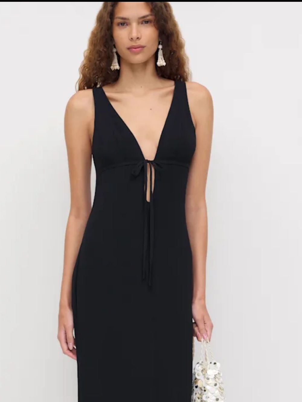 Reformation Taryn Dress Black
